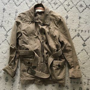 J Crew Chino belted utility jacket